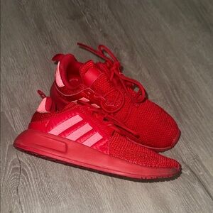Adidas Bold Red Athletic Shoes